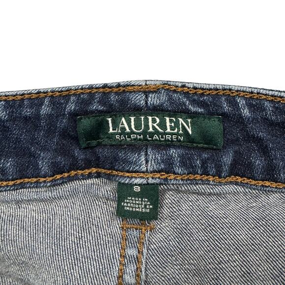Lauren Ralph‎ Lauren Jeans Women's 8 Ralph Premier Straight Darkwash Blue Skinny - Picture 5 of 8